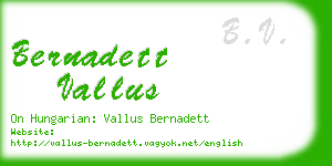 bernadett vallus business card